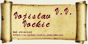 Vojislav Voćkić vizit kartica